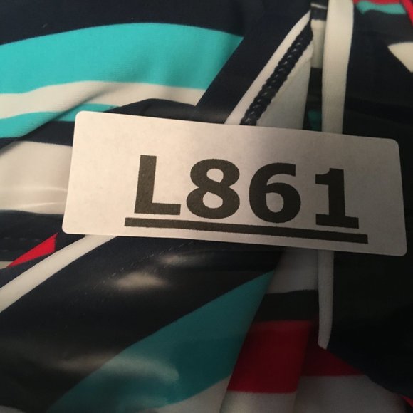 Athletech Tankini Top 26 Red White Blue Striped Square Neck Colorblock Slimming - Picture 11 of 11